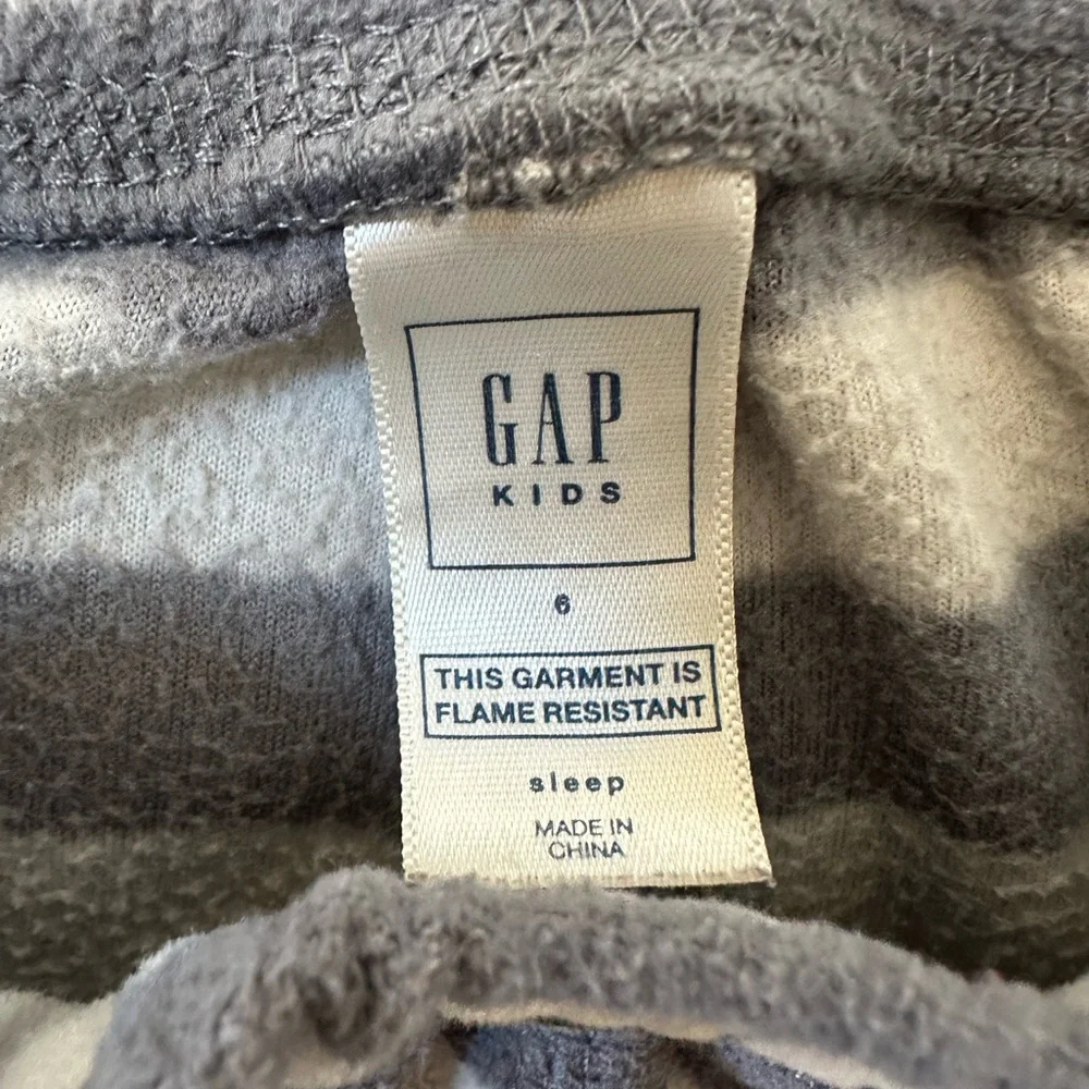 💤 GAP KIDS pajama pants size 6 gray stripes VGUC girls boys pjs